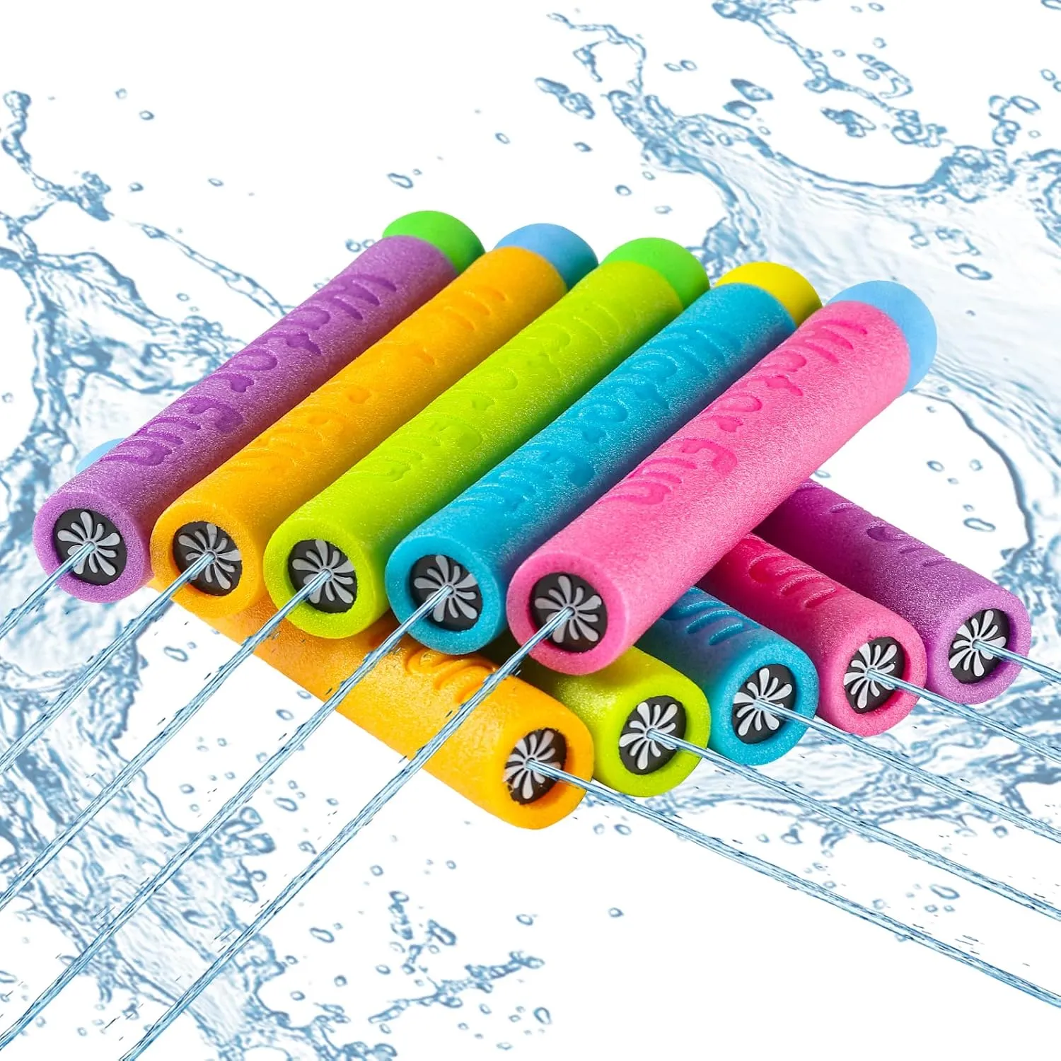 FENYAN Water Blasters,10PCS Foam Squirt Guns for Kids 3-10, Pool Toys Water Squirter Soaker Gun for Toddlers Summer Swiming Beach Party