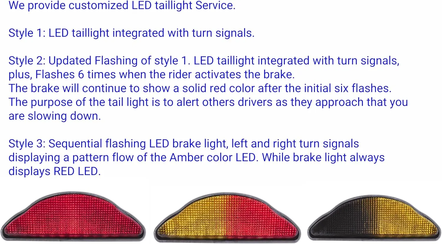 Fit For Yamaha 2005-2010 XV1700 Road Star Midnight Warrior; 2002-2010 XV1700 Road Star Warrior; LED Rear Lamp Brake Tail Light Integrated Turn Signal Indicators (Smoke, Style3 Flash)