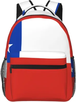 Flag of Chile Backpack, suitable for light travel, daily multi-purpose bag, suitable for commuting, cycling, work