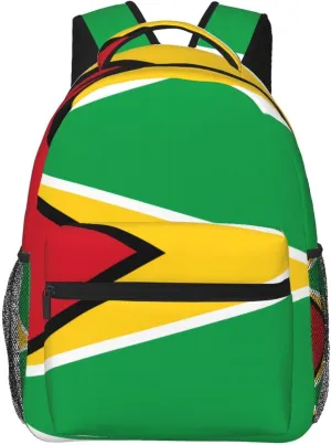 Flag of Guyana Backpack, suitable for light travel, daily multi-purpose bag, suitable for commuting, cycling, work