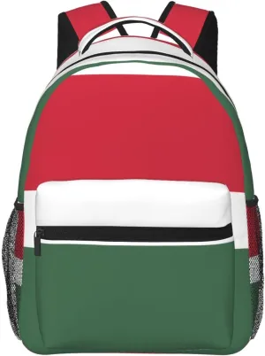 Flag of Hungary Backpack, suitable for light travel, daily multi-purpose bag, suitable for commuting, cycling, work