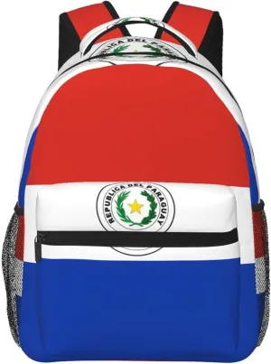 Flag of Paraguay Backpack, suitable for light travel, daily multi-purpose bag, suitable for commuting, cycling, work