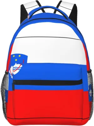 Flag of Slovenia Backpack, suitable for light travel, daily multi-purpose bag, suitable for commuting, cycling, work