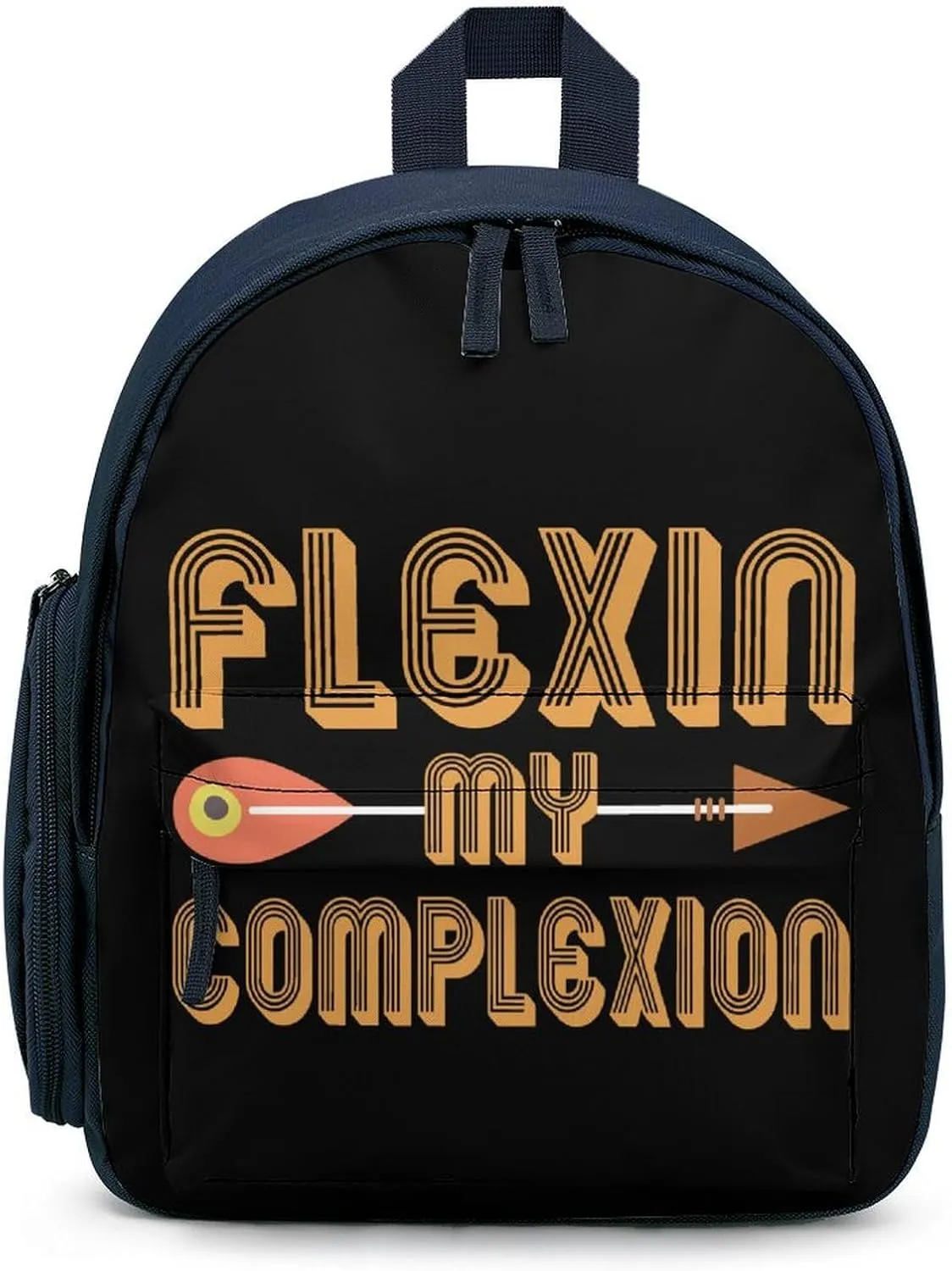 Flexin My Complexion Funny Travel Backpack Lightweight Shoulder Bag Casual Daypack for Daily Business for Women Men