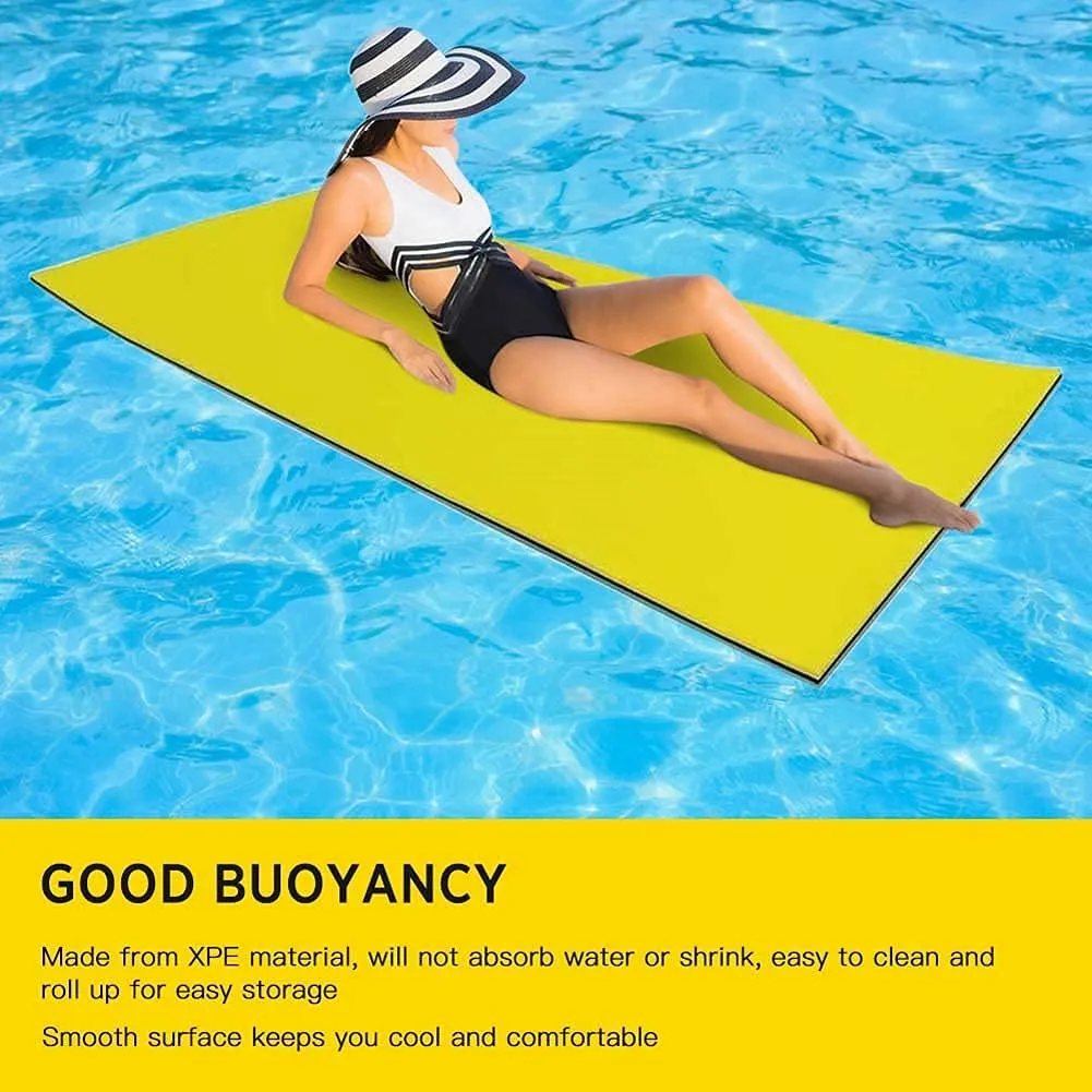 Floating Water Mat for Beach, Lake, Pool - Tear-Resistant XPE Foam, Large Float Pad to Relax and Have Fun