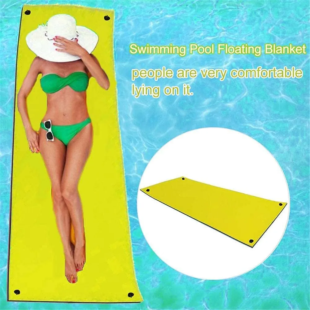 Floating Water Mat for Beach, Lake, Pool - Tear-Resistant XPE Foam, Large Float Pad to Relax and Have Fun
