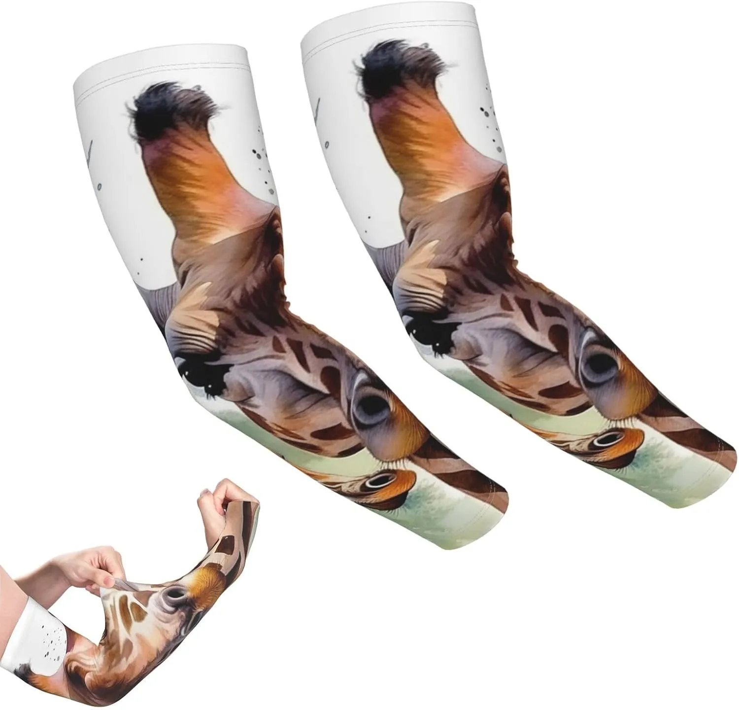 Flower and Tree Arm Sleeves for Men Women Cooling Sleeves Compression Arm Sleeve UV Blocking Protection Sleeve