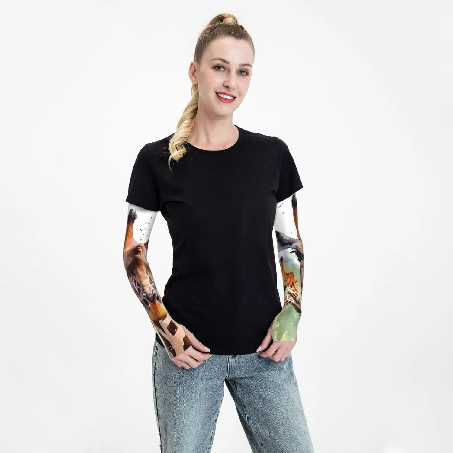 Flower and Tree Arm Sleeves for Men Women Cooling Sleeves Compression Arm Sleeve UV Blocking Protection Sleeve