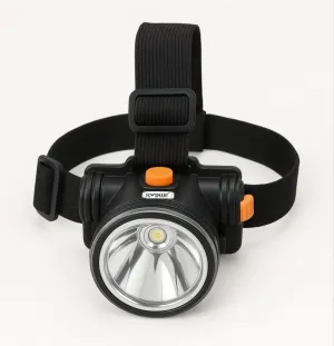 Flysmart 100W Rechargeable LED Head Torch Headlight Upto 1km Range with 8 Hours Continous Light, Two Light Modes Feature for Farmers Camping Caving Hiking Trekking Cycling Running etc