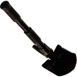 Foldable Shovel w-Pick, Collapsible, Black w-Nylon Sheath