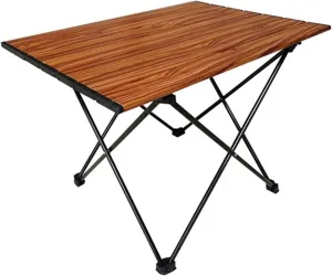 Folding Dining Table 3 Size Lightweight Picnic Table with Carry Bag for Hiking Aluminum Folding Camping Table, Portable Compact Roll Up Camp Table (Color : 02)