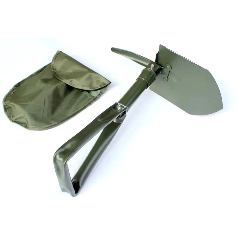 Folding Shovel Portable  Multifunction Stainless Steel Survival Spade Trowel Camping Outdoor Cleaning Tool  2 Kinds
