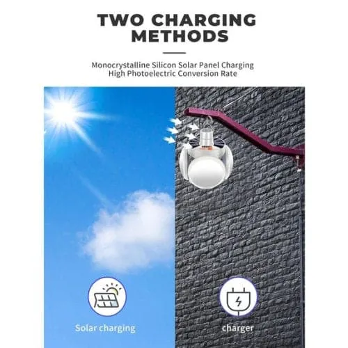 Football Foldable Solar Light, Emergency Home Camping Night Lights, Portable USB Rechargeable LED Search Light, 2 In 1 Camping Light, Portable Tent Lamp with Hanging Hook