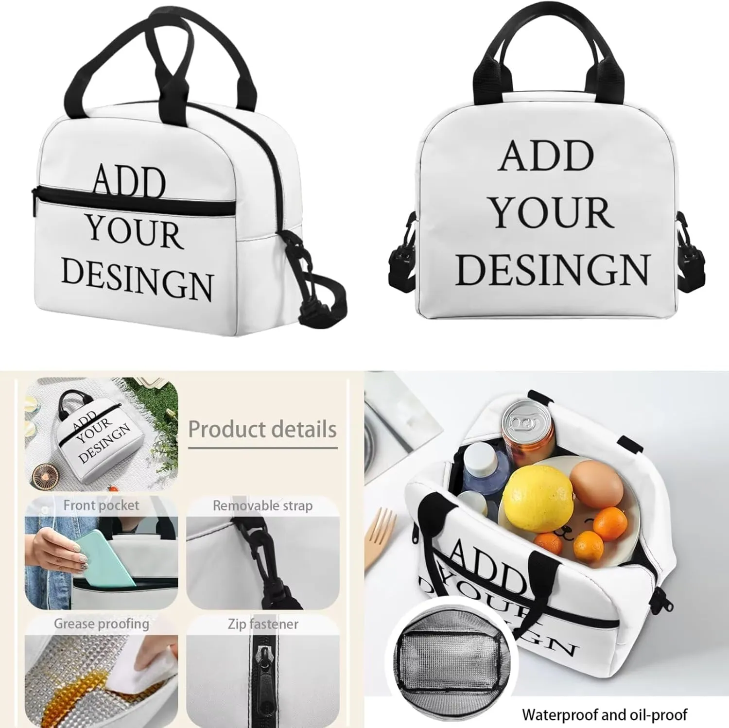 FOR U DESIGNS Custom Backpack for School Adorable Girls Personalized Bookbag and Lunchbag Ages 6-8 Versatile School Bag Grade 1 Ergonomic Adjustable Straps 3 in 1