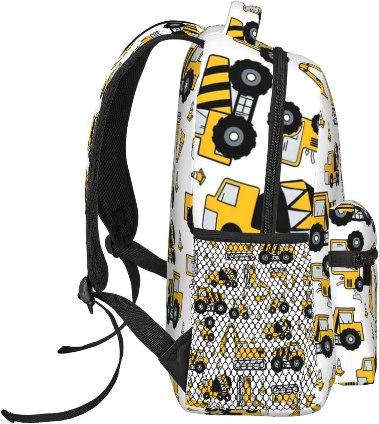 Forklift Excavator Transport Truck Cement Truck Backpack Lightweight Laptop Backpack Casual Daypack Travel Double Shoulder Bag For Women Men