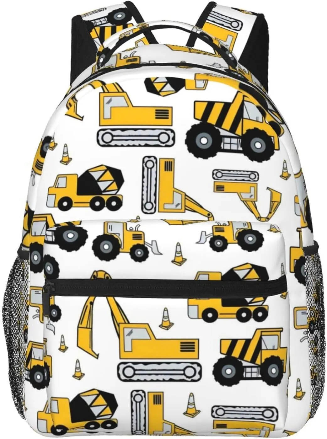 Forklift Excavator Transport Truck Cement Truck Backpack Lightweight Laptop Backpack Casual Daypack Travel Double Shoulder Bag For Women Men