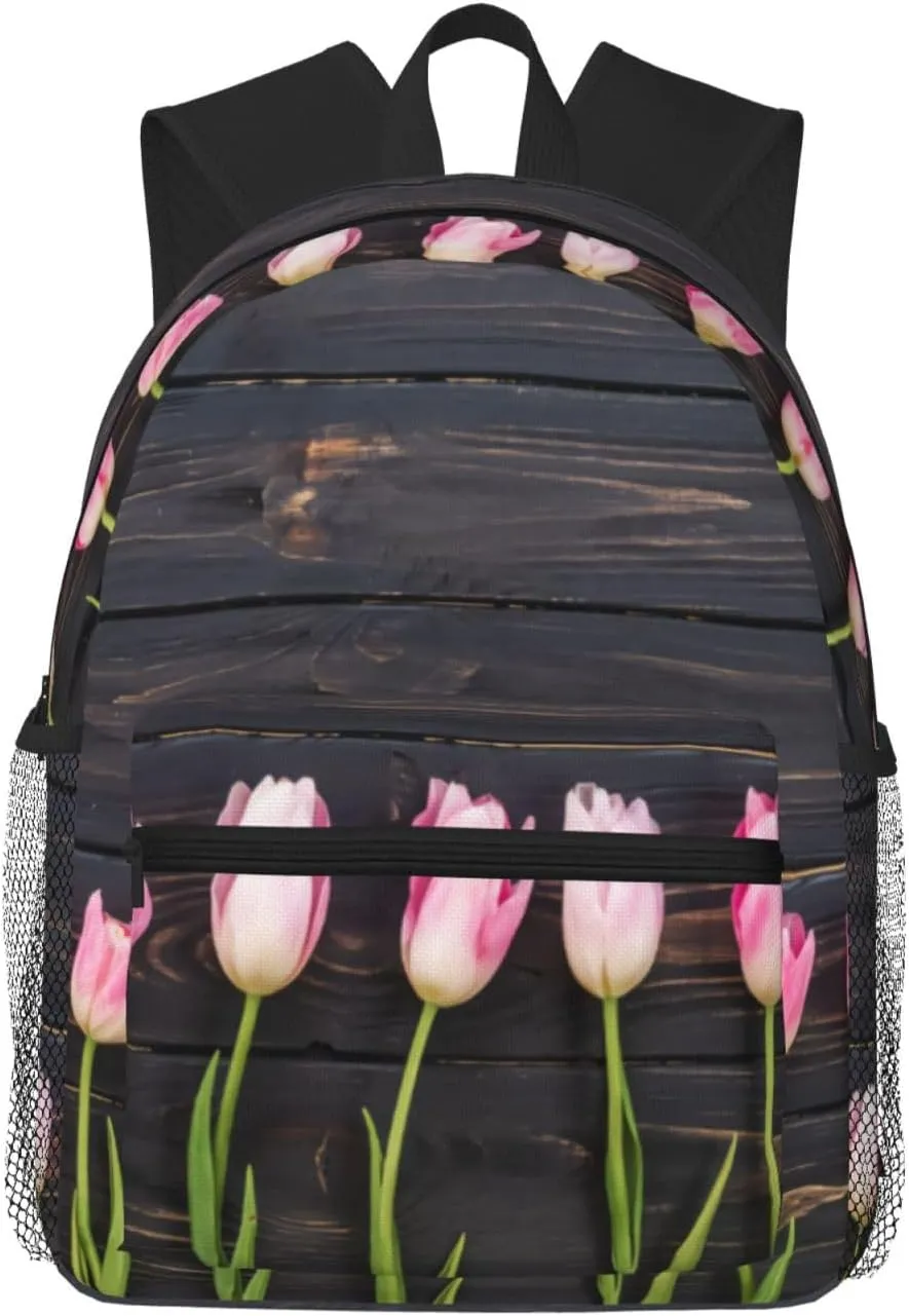 Freshly Picked Tulips Lightweight Packable Backpack Travel Casual Daypack Foldable Laptop Bag Backpack For Men Women