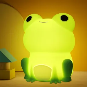 Frog Night Light for Nursery, Rechargeable Dimmable Bedside Lamp with Touch Control(ABS SIL), Portable Kids Gift for Girls, Boys, Babies
