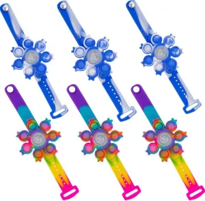 Fun Express Light-Up Lotsa Pops Popping Fidget Toy Bracelets, 6 Pieces