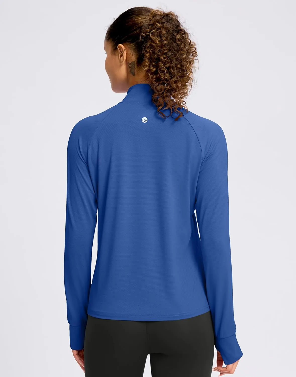 G Gradual Women's UPF 50  Lightweight Workout Jackets Sun Protection Zip Up 4 Pockets Long Sleeve Shirts Athletic Hiking