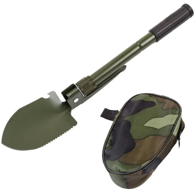 Garden Tools Military Portable Folding Shovel Multifunction Stainless Steel Survival Spade Trowel  Camping Outdoor Cleaning Tool