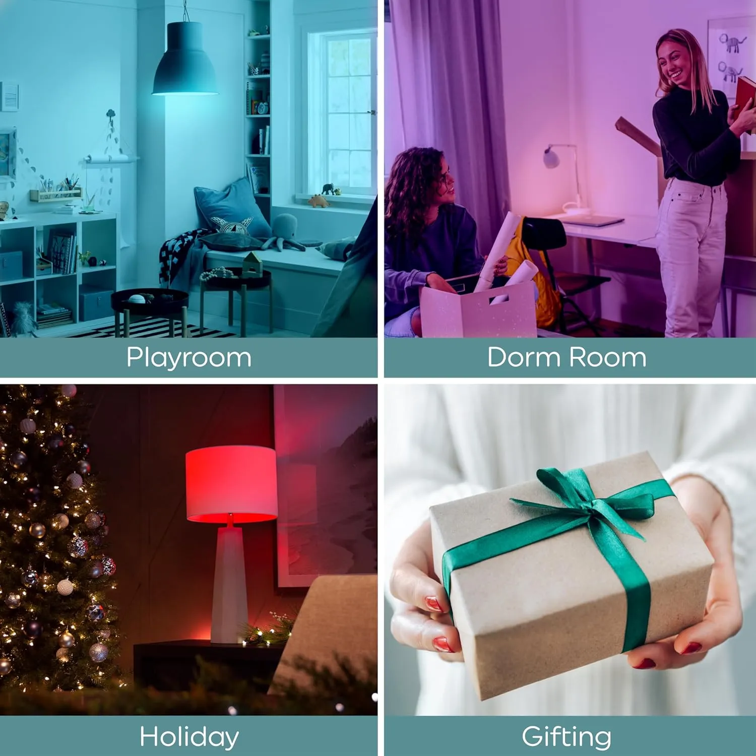 GE LED  Color Changing LED Light Bulbs with Remote, No App or Wi-Fi Required, A19 Bulbs (3 Pack)