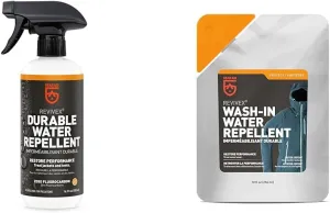 GEAR AID Revivex Durable Water Repellent (DWR) Spray for Waterproofing & Wash-in Water Repellent, Concentrated Formula for Outerwear, 10 Ounce