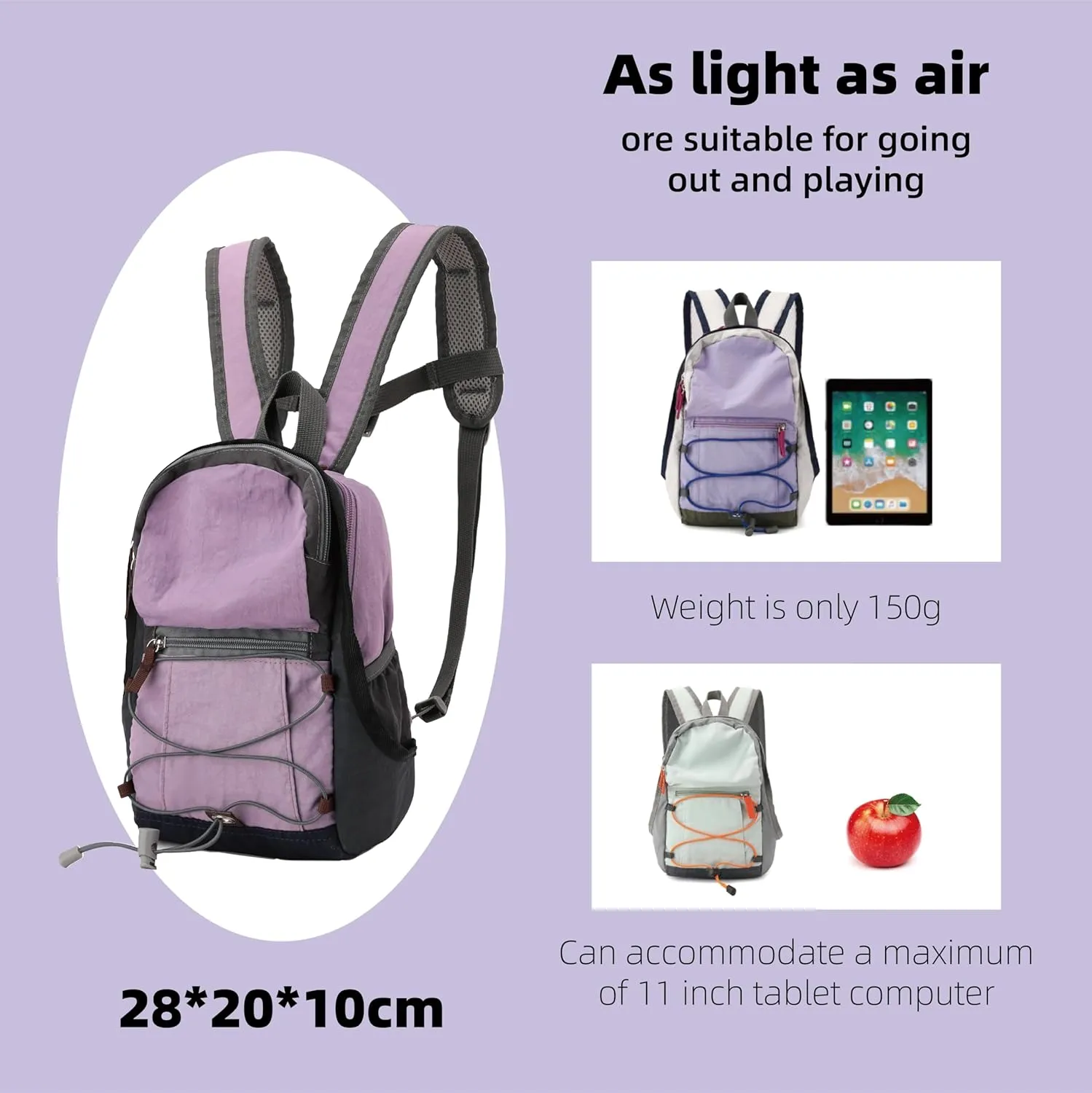 Geerlaqaly hiking backpack, suitable for both men and women, lightweight and large capacity, suitable for leisure and urban use, with reflective strips and whistle,greygreen