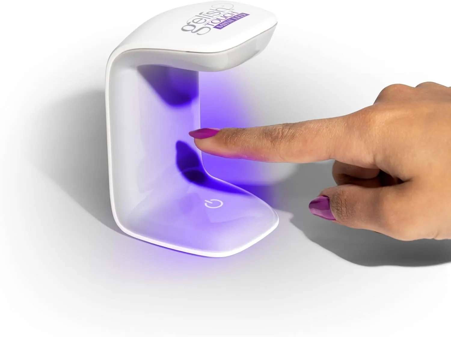 Gelish MINI Touch LED Light – Portable & Rechargeable LED Curing Light for Soft Gel Tips & Quick Gel Nail Repairs, Touch Activated, 30-Second Cure, USB Cable Included.