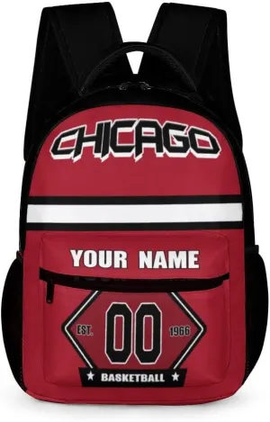 Generic Custom Backpack High Capacity Bag Basketball Fans Gifts for Teenager Men Women, Number & Add Name, Chi05_b