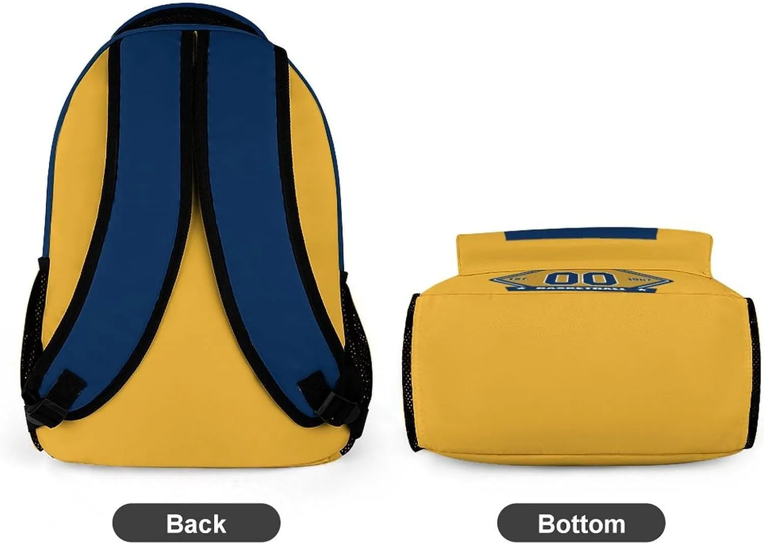 Generic Custom Backpack High Capacity Bag Basketball Fans Gifts for Teenager Men Women, Number & Add Name, Ind12_p