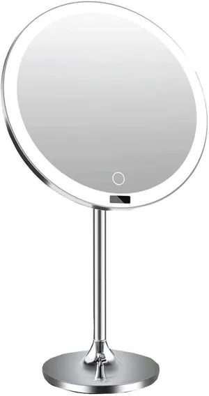 Gerrit Bathroom Vanity Mirrors Light Makeup Mirror Smart Dimming 8.5 Inch Rounded Mirror with Light Cosmetic Vanity Mirror Lighting