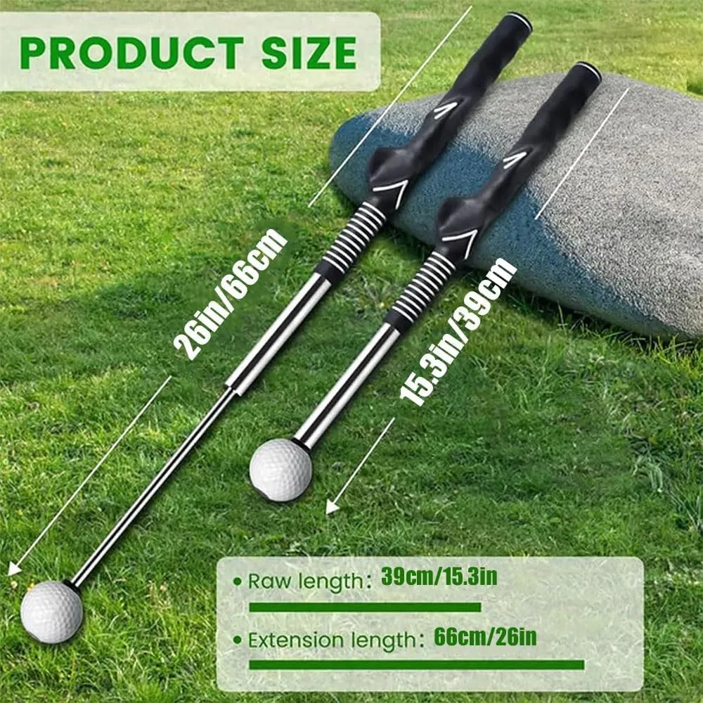 Gloryboom Telescopic Club, Retractable Golf Swing Training Aid, Golf Grip Trainer with Click Feedback, for Right-Handed and Left-Handed Golfers Home/Range Practice