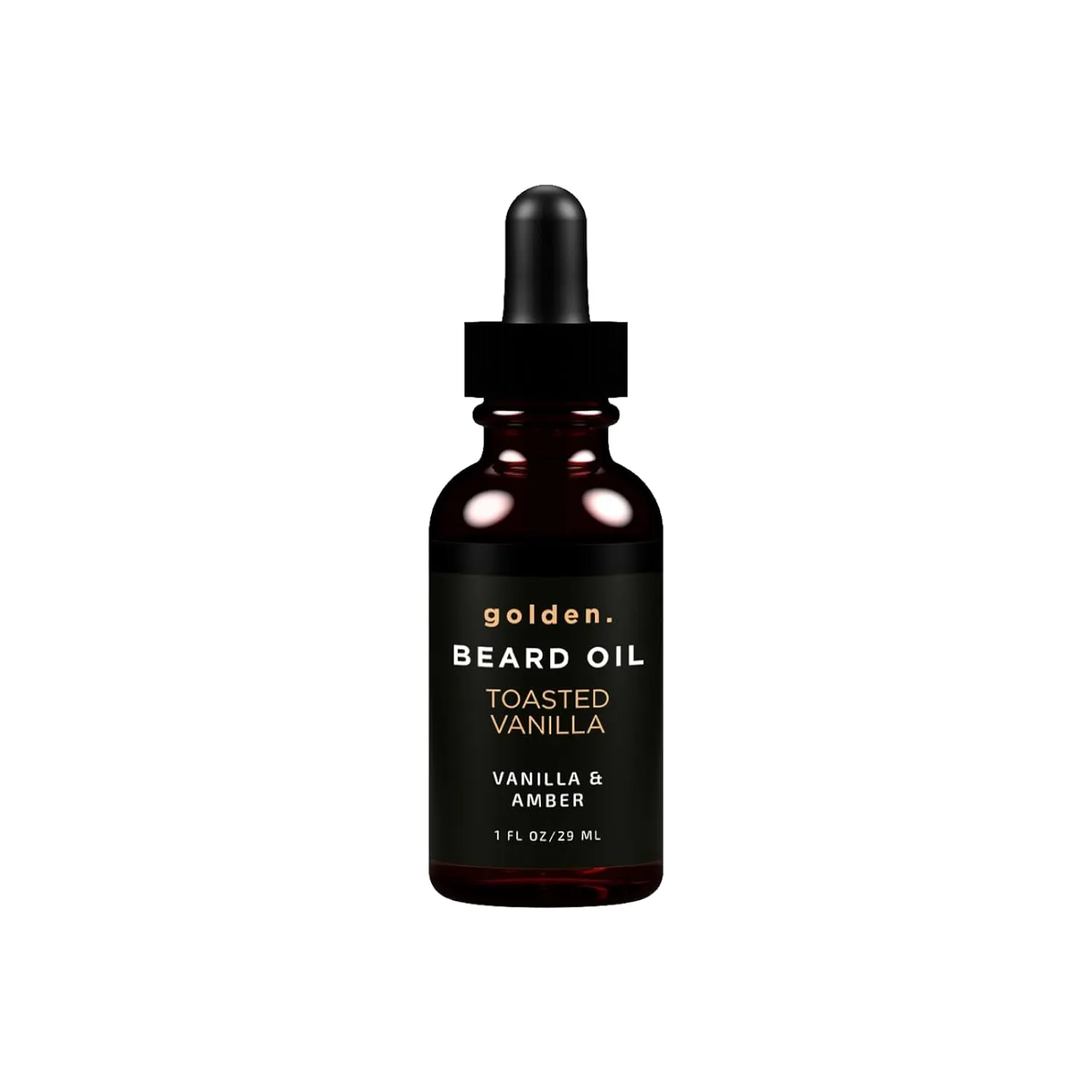 Golden Grooming Beard Oil for Men | Natural Growth Kit with Castor Oil, Jojoba Oil, and Olive Oil | Tames, Moisturizes & Styles | Toasted Vanilla Scent | 1oz