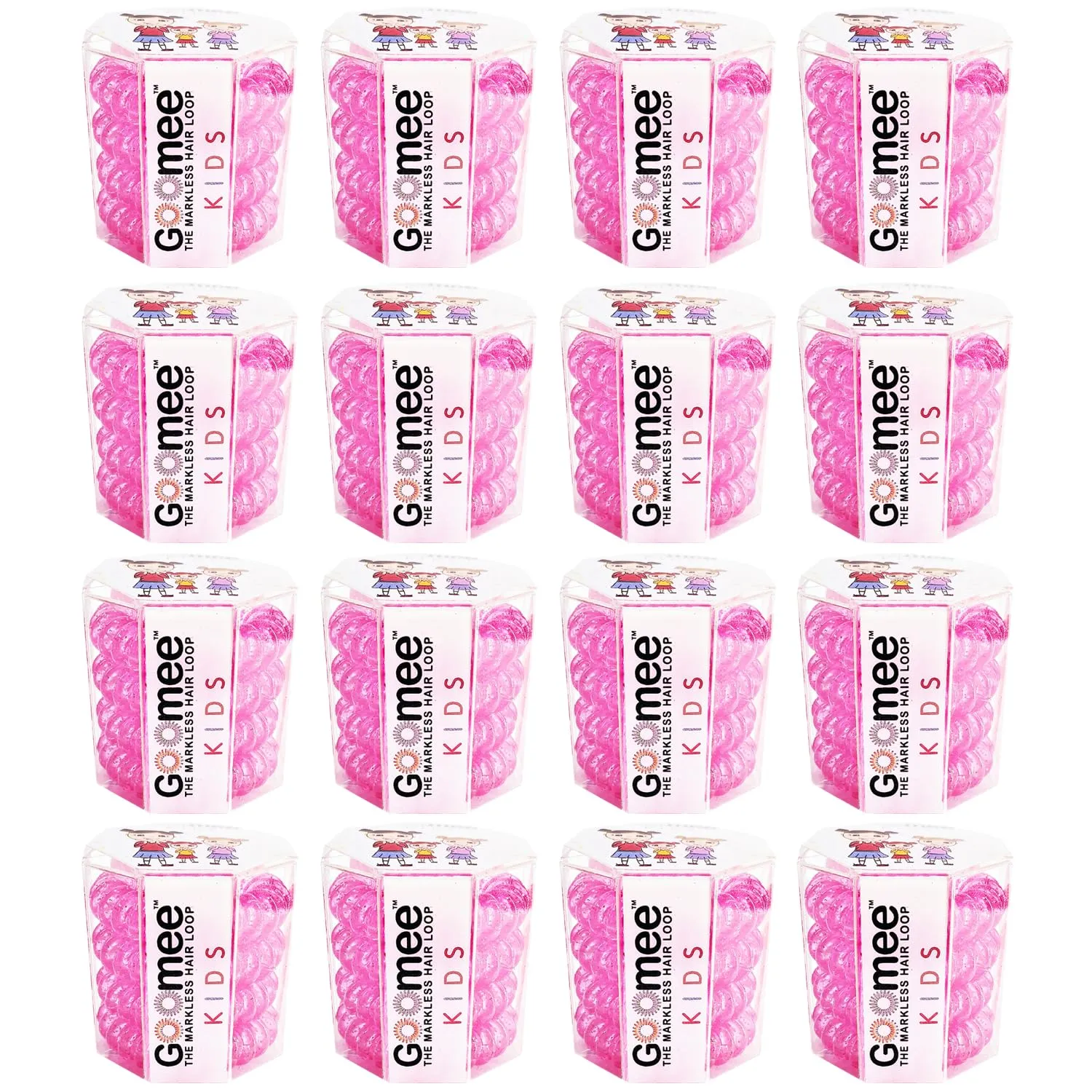 Goomee Kids The Markless Hair Loop Set (16 boxes of 4) - Once Upon A Dream Kids 64 Pc