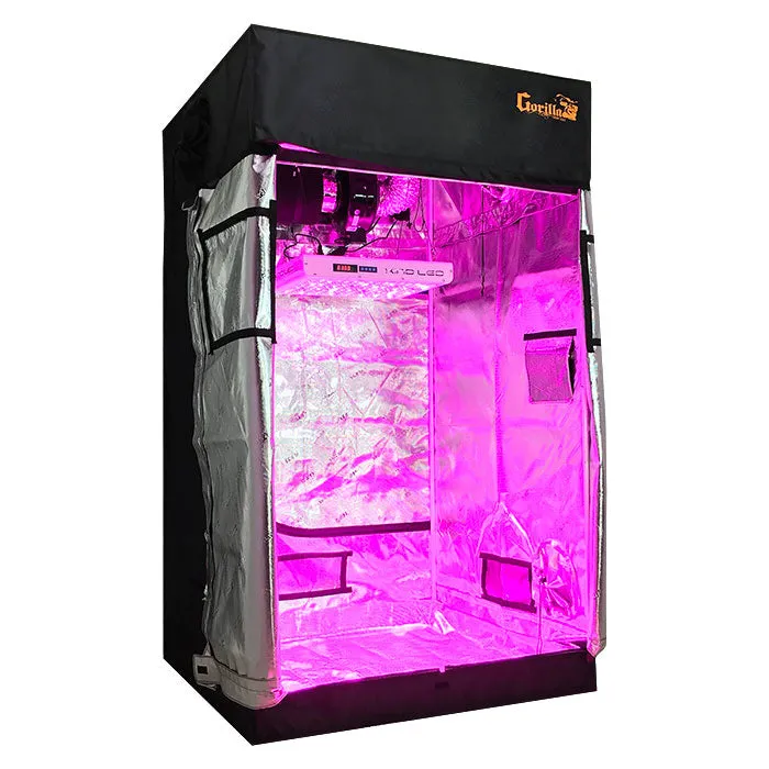 Gorilla Grow Tent 4' x 4' KIND X750 LED Grow Tent Kit With Automated Ventilation Package