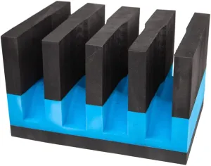 G.P.S. Lightweight Soft Foam 4 Medium Frame Pistol Cradle Holder Organizer for Pistol Safe Storage - Black/Blue