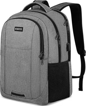 Grey Backpack for School, School BackPack for Teens, Girls and Boys, with 15.6 inch Laptop Bookbag for College, Large Computer Back Pack with Compartments for Men & Women…