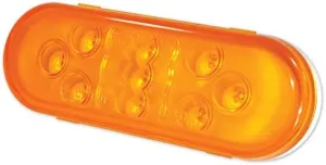 Grote 54143 - Supernova 9-Diode Oval Led Stop/Tail/Turn Light - Hard Shell Connector, Yellow