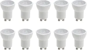GU10 3W LED Light Bulb MR11 Non-dimmable Spotlight Light Bulb(30W Equivalent) GU10 Base Bulb for Home and Commercial Lighting, Recessed Lighting, Track Light, Warm White 3000K, AC85-265V, Pack of 10