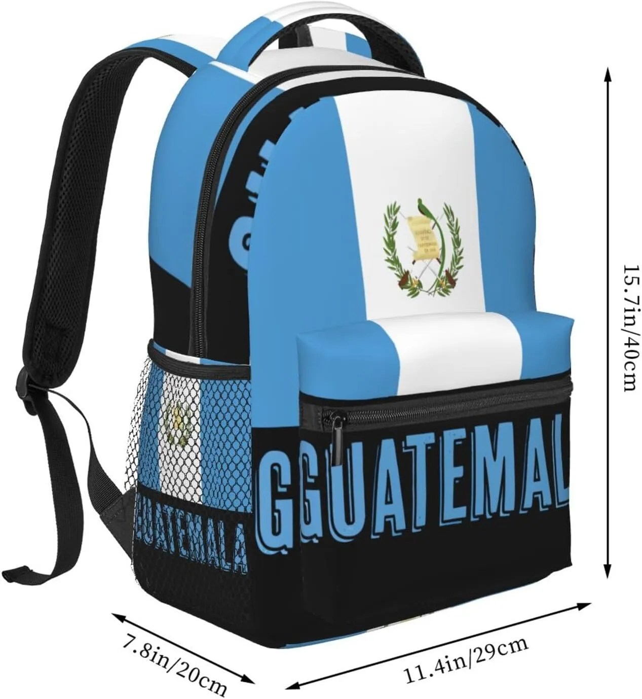Guatemala Guatemalan Flag Backpack Casual Laptop Backpack Double Shoulder Bag Lightweight Backpack For Women Men Travel