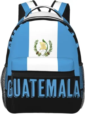 Guatemala Guatemalan Flag Backpack Casual Laptop Backpack Double Shoulder Bag Lightweight Backpack For Women Men Travel