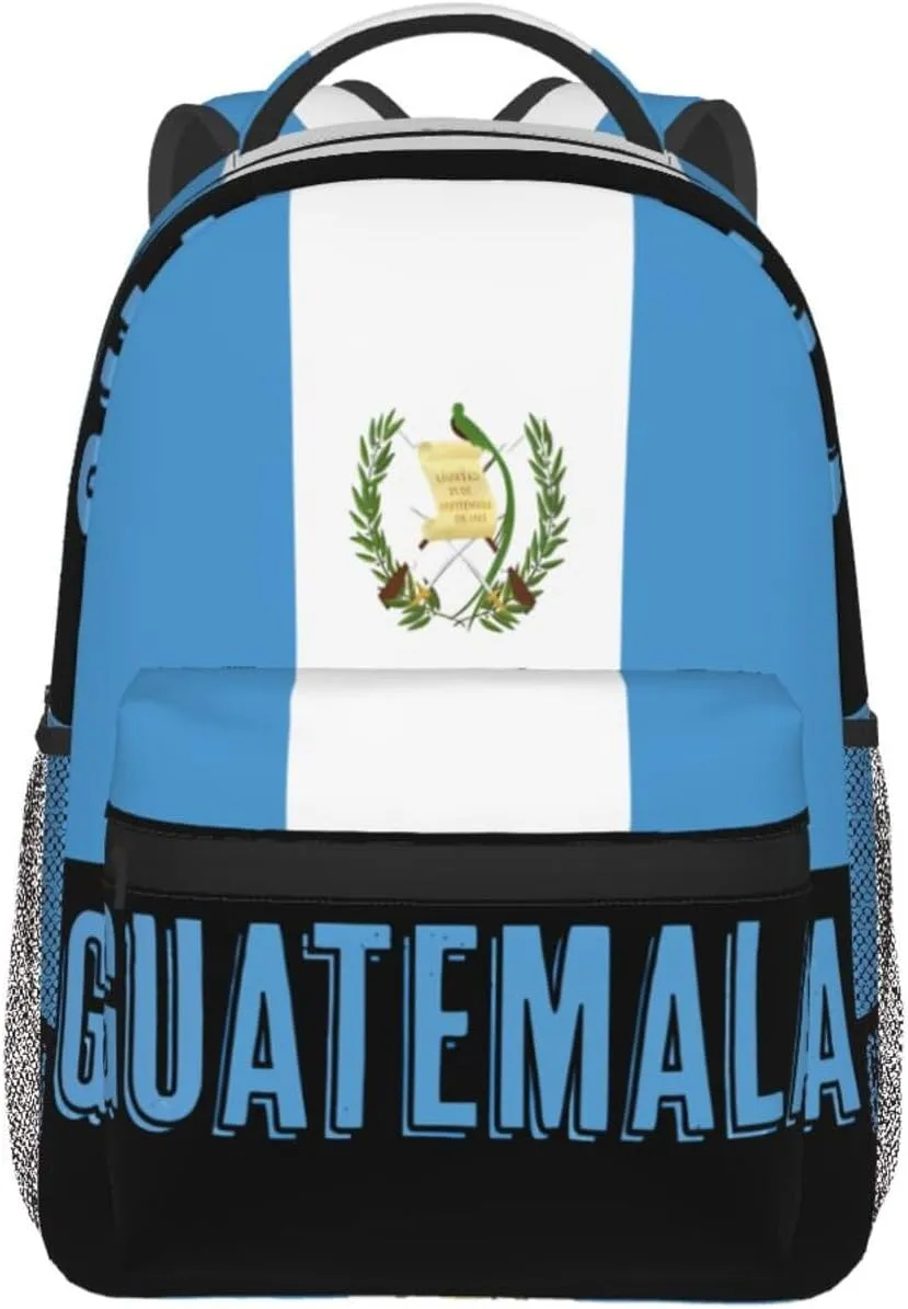 Guatemala Guatemalan Flag Backpack Casual Laptop Backpack Double Shoulder Bag Lightweight Backpack For Women Men Travel