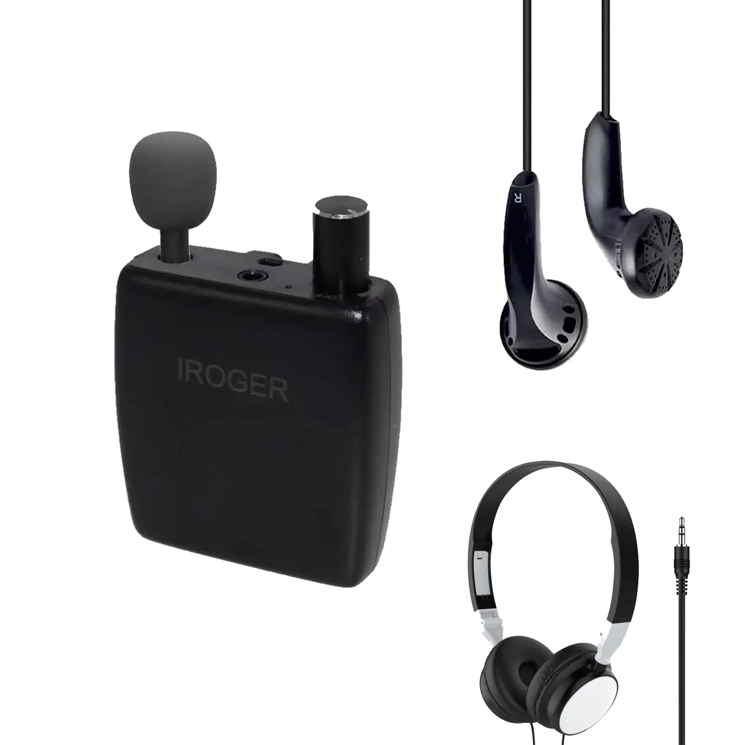 Hearing Amplifier Rechargeable Hearing Aid Device for Ears, with Headphone,Earbuds,Directional Microphone
