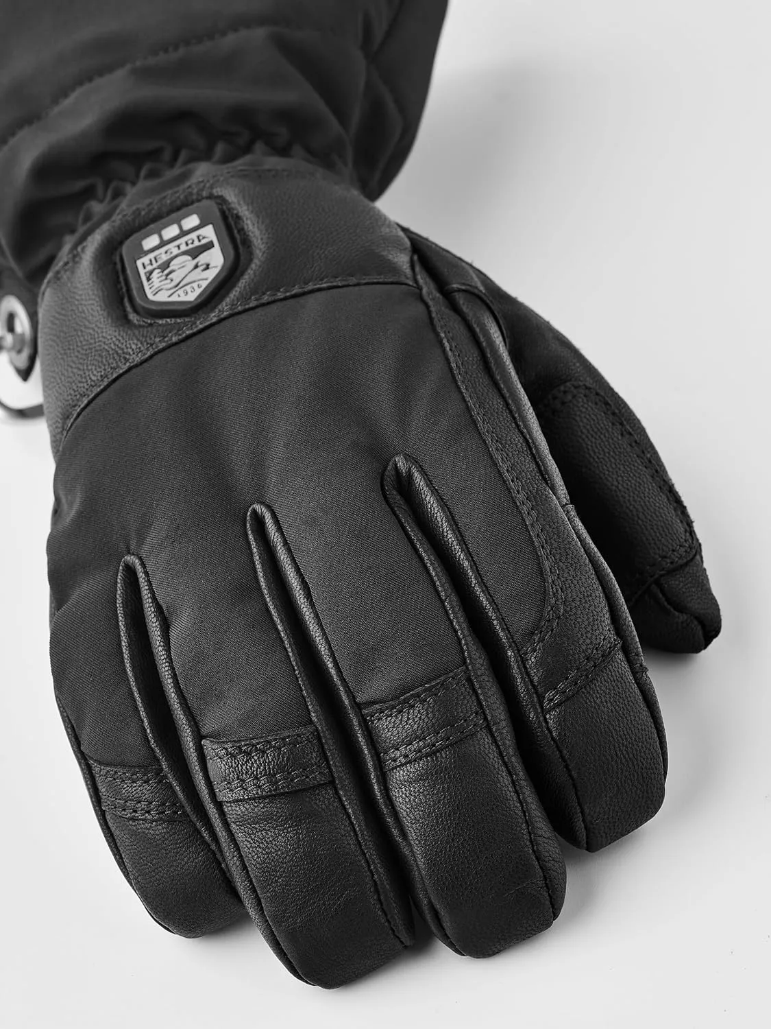 Hestra Unisex Heater Gauntlet 5-Finger Gloves, Waterproof, Leather Electric Warming Alpine Ski Gloves for Men & Women