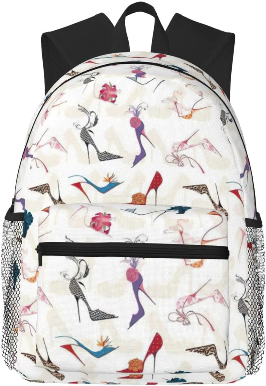 High Heel Shoes Lightweight and Comfortable Backpack - Classic Stylish Day Bag, fit for Travel, Sports, Work