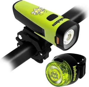 High-Visibility LED Headlight and Taillight Set - 600 Lumens Front Beam, Rear Light, USB Rechargeable, Waterproof, Long Battery Life, for Intermediate to Advanced Bikers