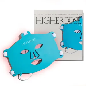HigherDOSE Red Light Therapy Face Mask - Cordless At-Home LED Facial Light Therapy - Promotes Cellular Renewal, Healing, & Glowing Skin - LED Face Mask to Target Fine Lines, Wrinkles & Redness