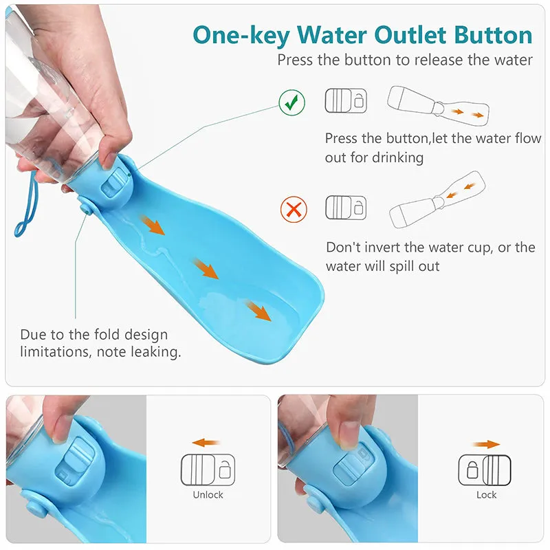 Hiking Travel Portable Dog Water Bottle