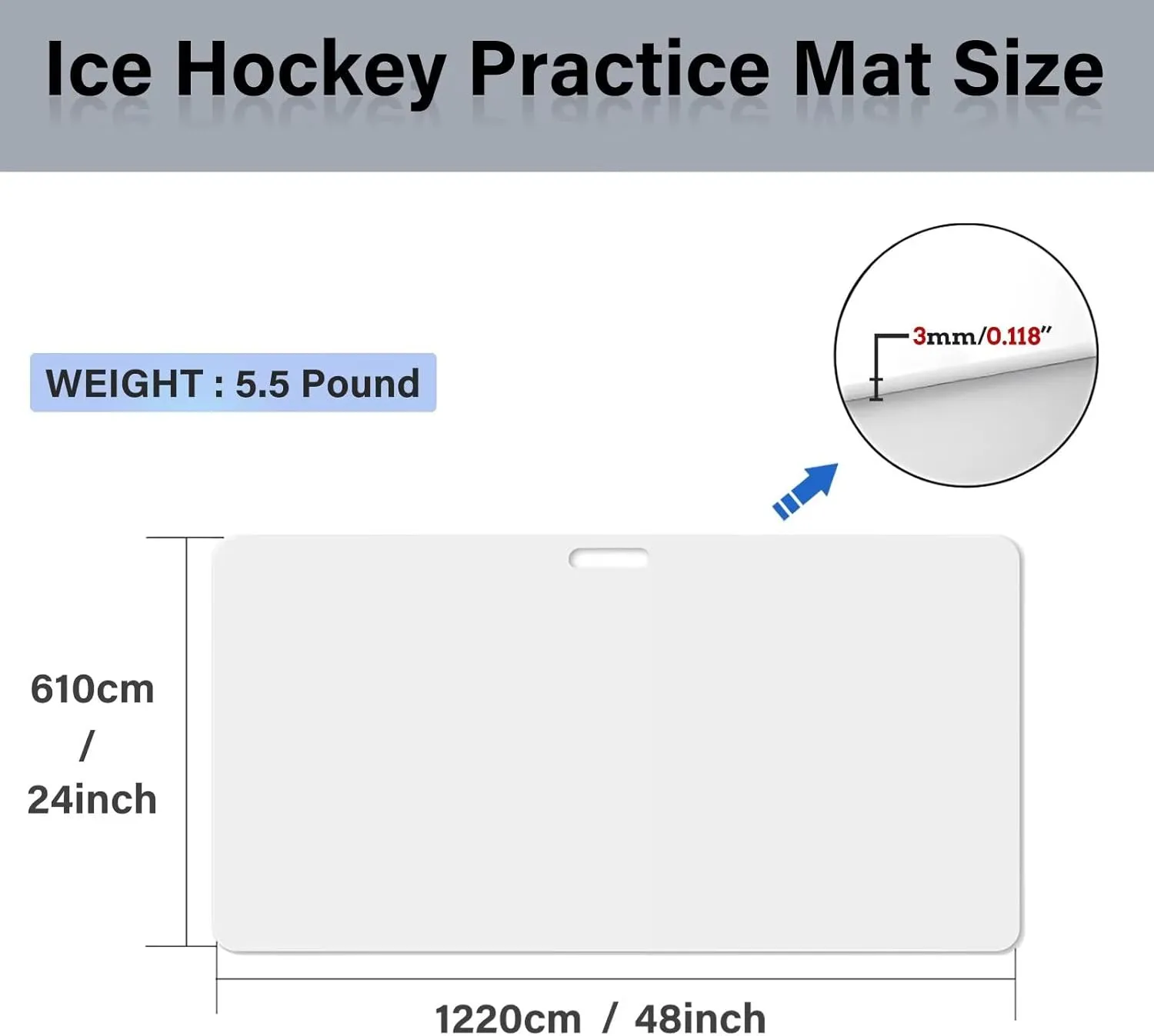 Hockey Shooting Pad Ice Hockey Training Equipment, Use Training Aid for Shooting, Passing & Stickhandling, Portable and Convenient